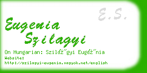 eugenia szilagyi business card